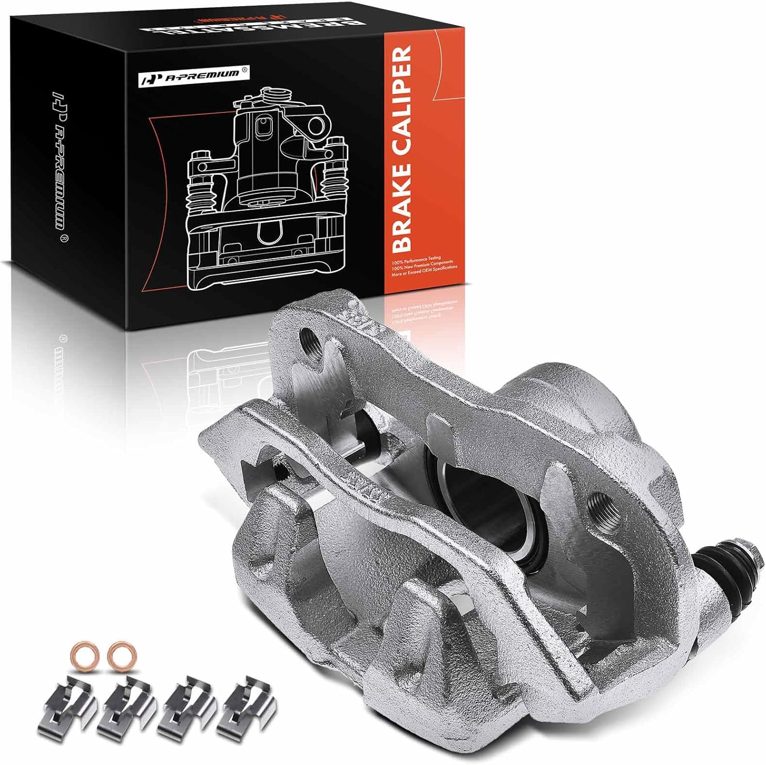 A-Premium Disc Brake Caliper Assembly with Bracket Compatible with Select Mazda Models - B2000 1986-1987 2.0L, B2200 1987-1993 2.2L, B2600 1987-1989 2.6L, RWD - Front Left Driver Side