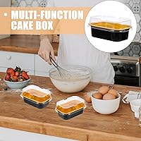 Vista 9 de 50pcs Muffin Desechables Latas Papel De Aluminio Tazas Para Hornear Con Tapas Cupcake Embalaje Contenedores Para Fiesta Boda