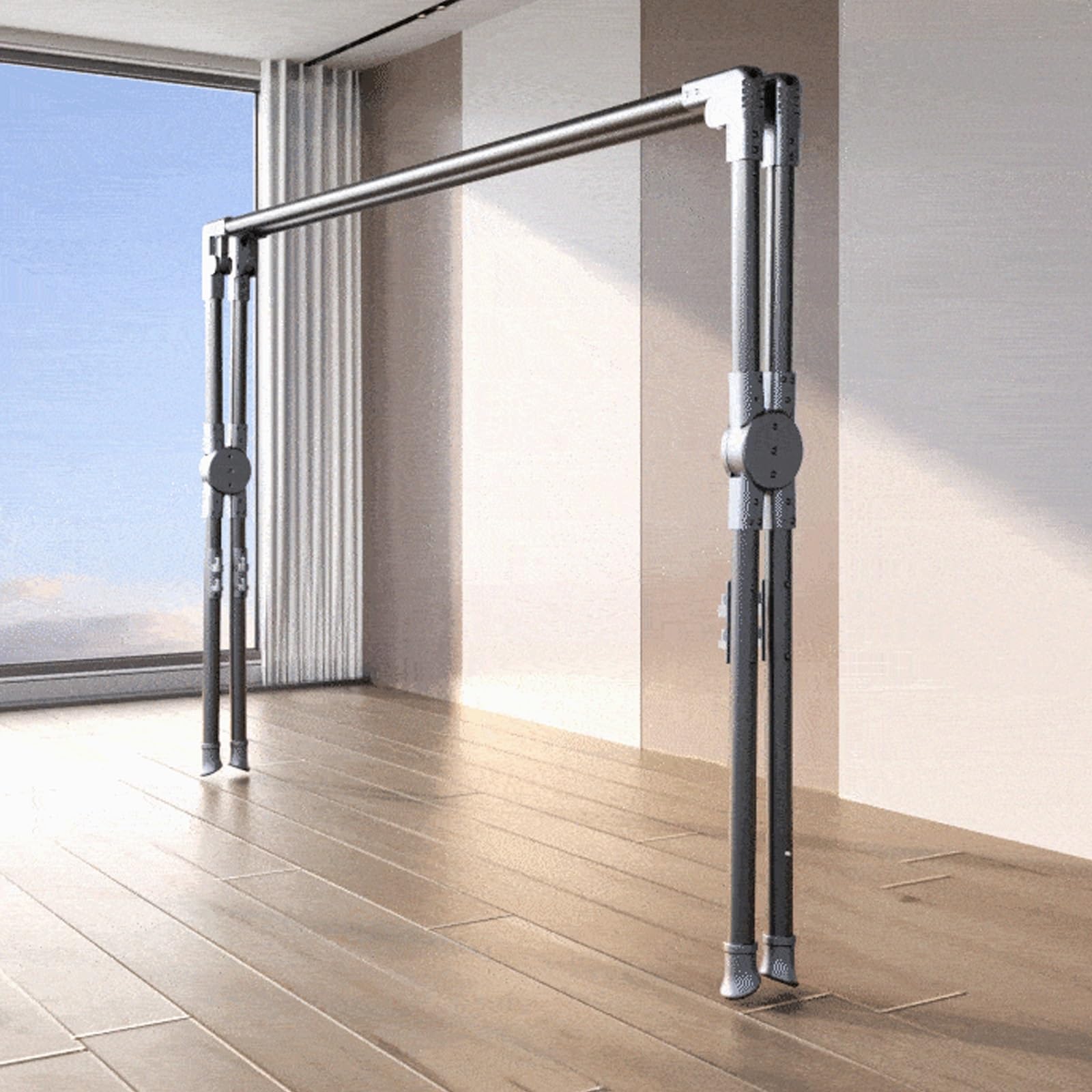 Tendedero de aluminio, Tendedero de ropa portátil plegable que ahorra espacio, Tendedero de secado de doble poste, para secar ropa, toallas, ropa de cama, Tendedero de ropa al aire libre, Tendedero