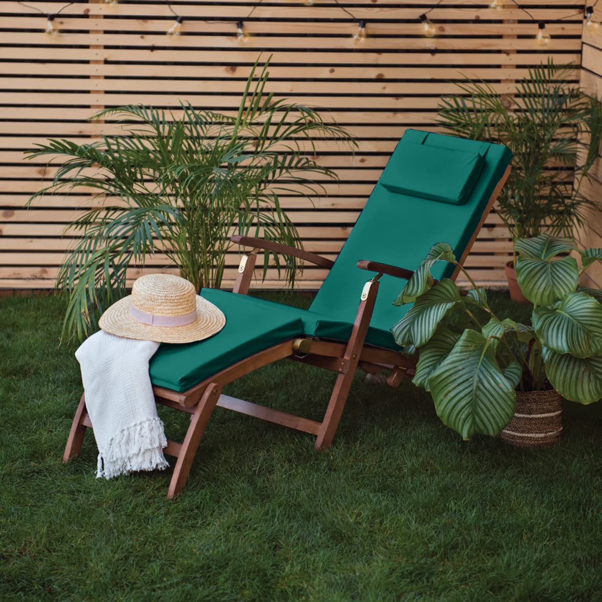 Coussin De Chaise Longue Gardenista - Imperméable, Hypoallergénique, Taille 174 Cm (Vert)