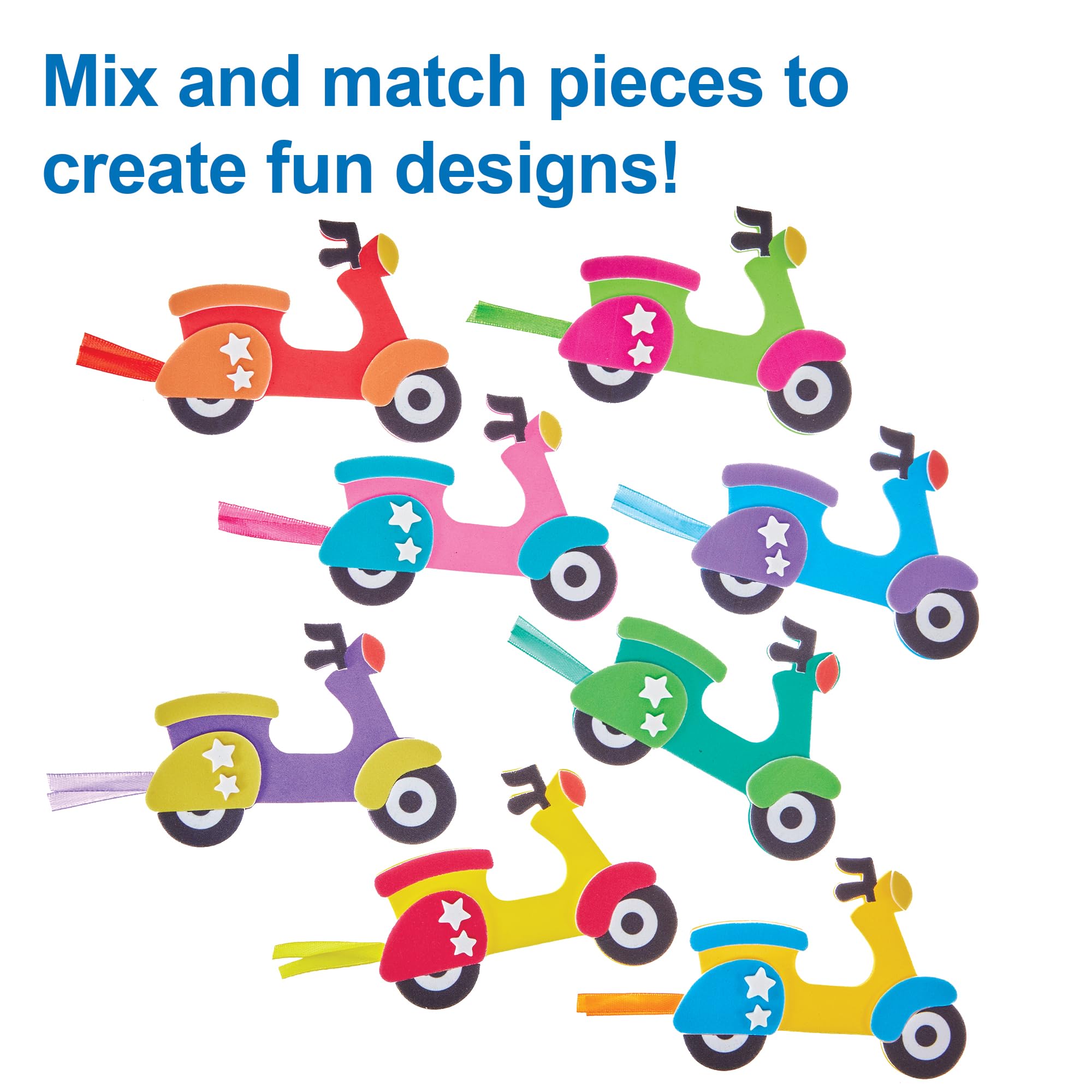 Baker Ross FN077 Moped Mix & Match Bookmark Kits - Pack of 8, World Book Day Kits, Bookmark Making for Kids - Image 4