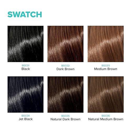 Miniatura 5 de RED by KISS Rescate de retoque de raíz de cobertura rápida (negro), máscara de pestañas natural resistente al agua temporal gris corrector para