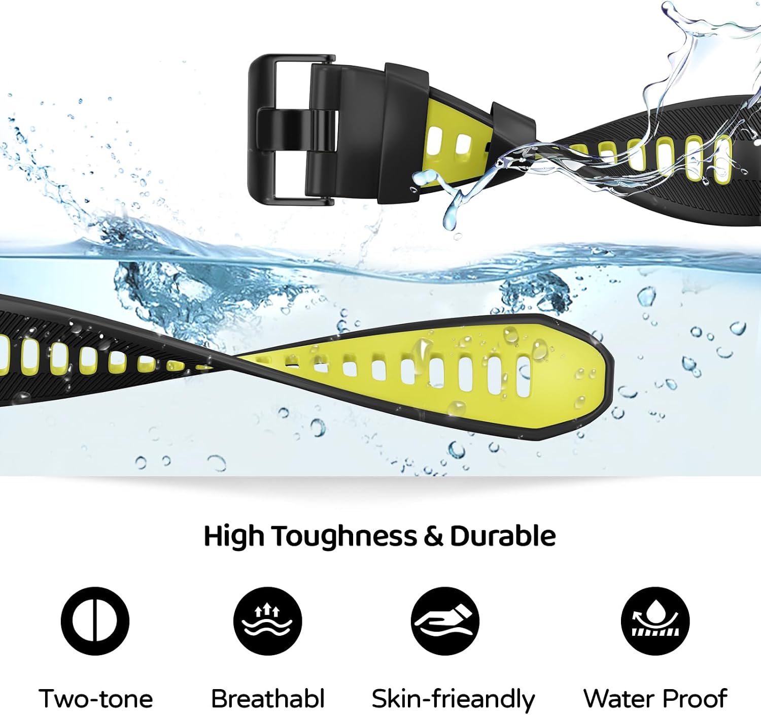 Watch Band for Garmin Forerunner 965/Forerunner 955/Forerunner 945/Forerunner 935, Soft Silicone 22mm Replacement Bands image 3
