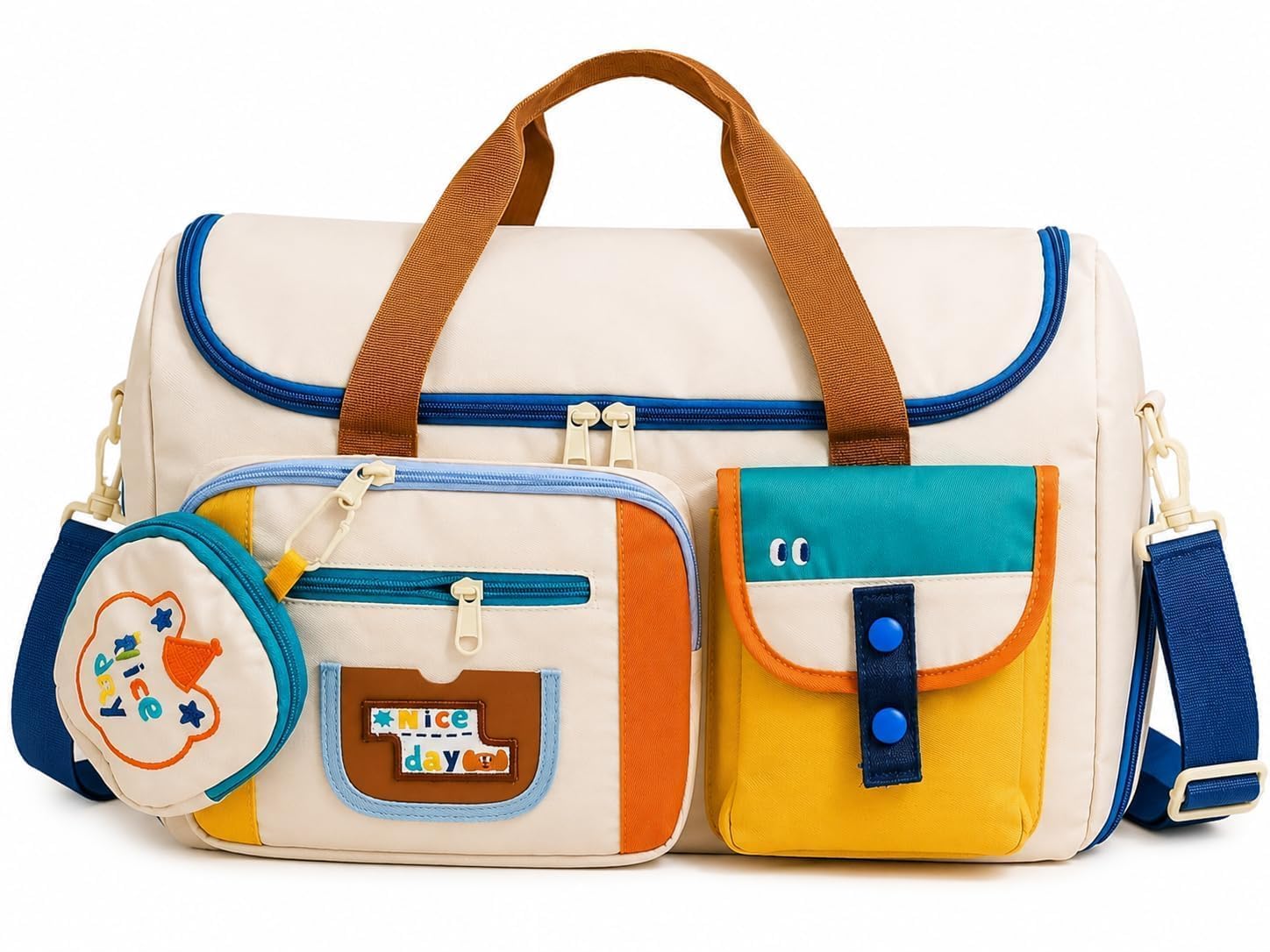 Small Gym Bag for Women, Travel Duffle Bag Carry On Weekender Bag with Shoe Compartment.-image-19