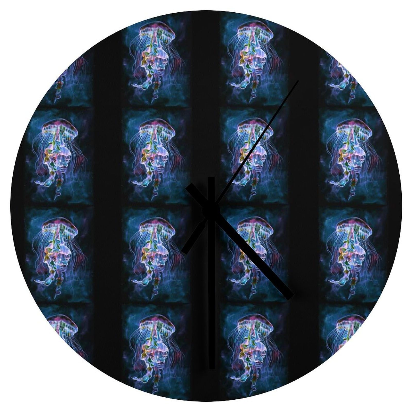 Horloge murale méduse silencieuse de 24 cm pour salon