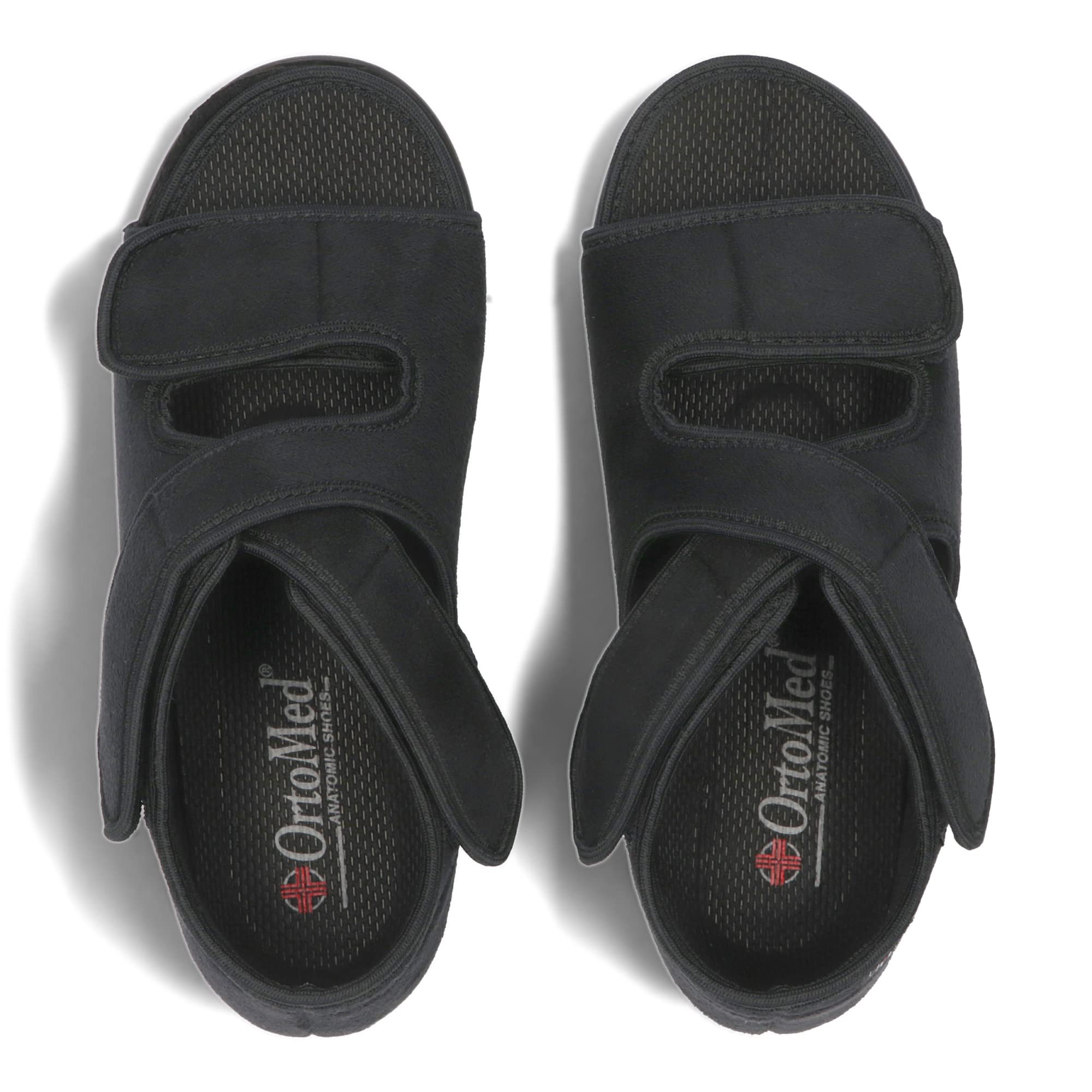 Buty ortopedyczne z odkrytymi palcami unisex, szerokie sandały na rzepy, wkładka ortopedyczna 36-46 EU