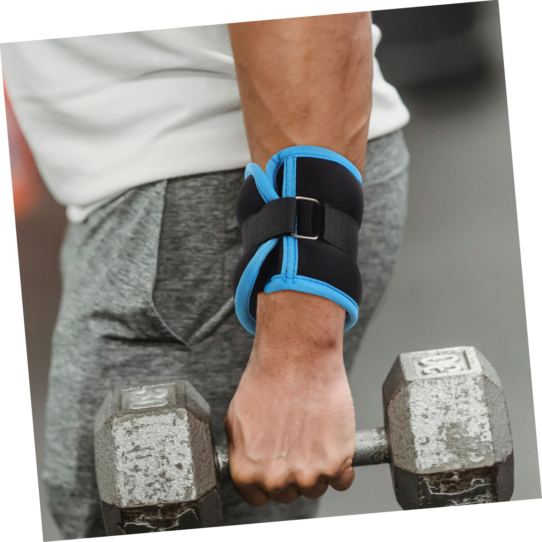 Pesetti Polsi per Caviglie, Cavigliere Pesi 2 Pezzi da 0,5kg in Neoprene e Sabbia di Ferro, Portatili per Camminata e Allenamento Muscolare