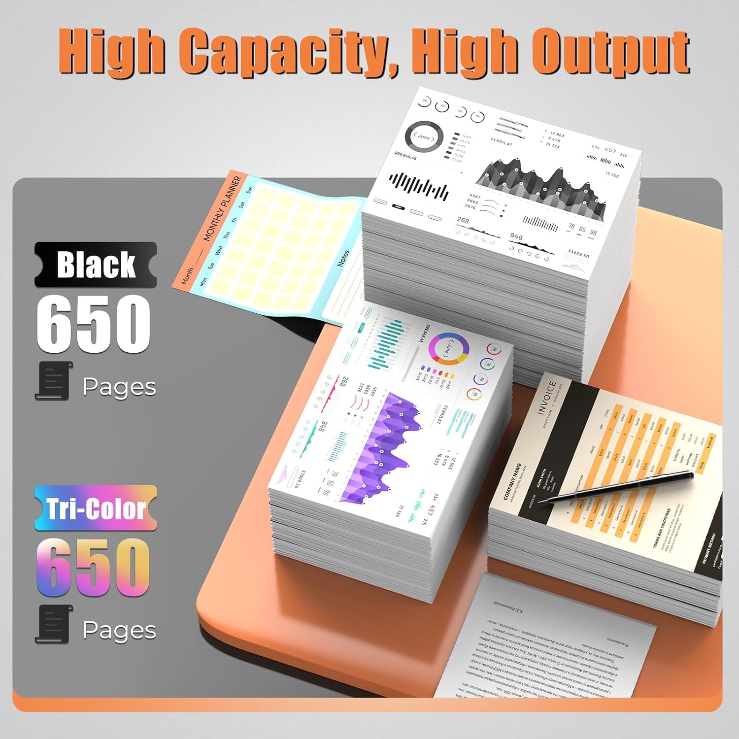 68 Ink Cartridges for Envy 6555e 6155e Ink Compatible with HP68 Ink 68e 68XL Ink Cartridges Combo Pack Replacement to use with Envy 6552e 6152e 6558e 6552 e 6555 e 6500 e 6100 e (1 Black, 1 Tri-Color) image 5