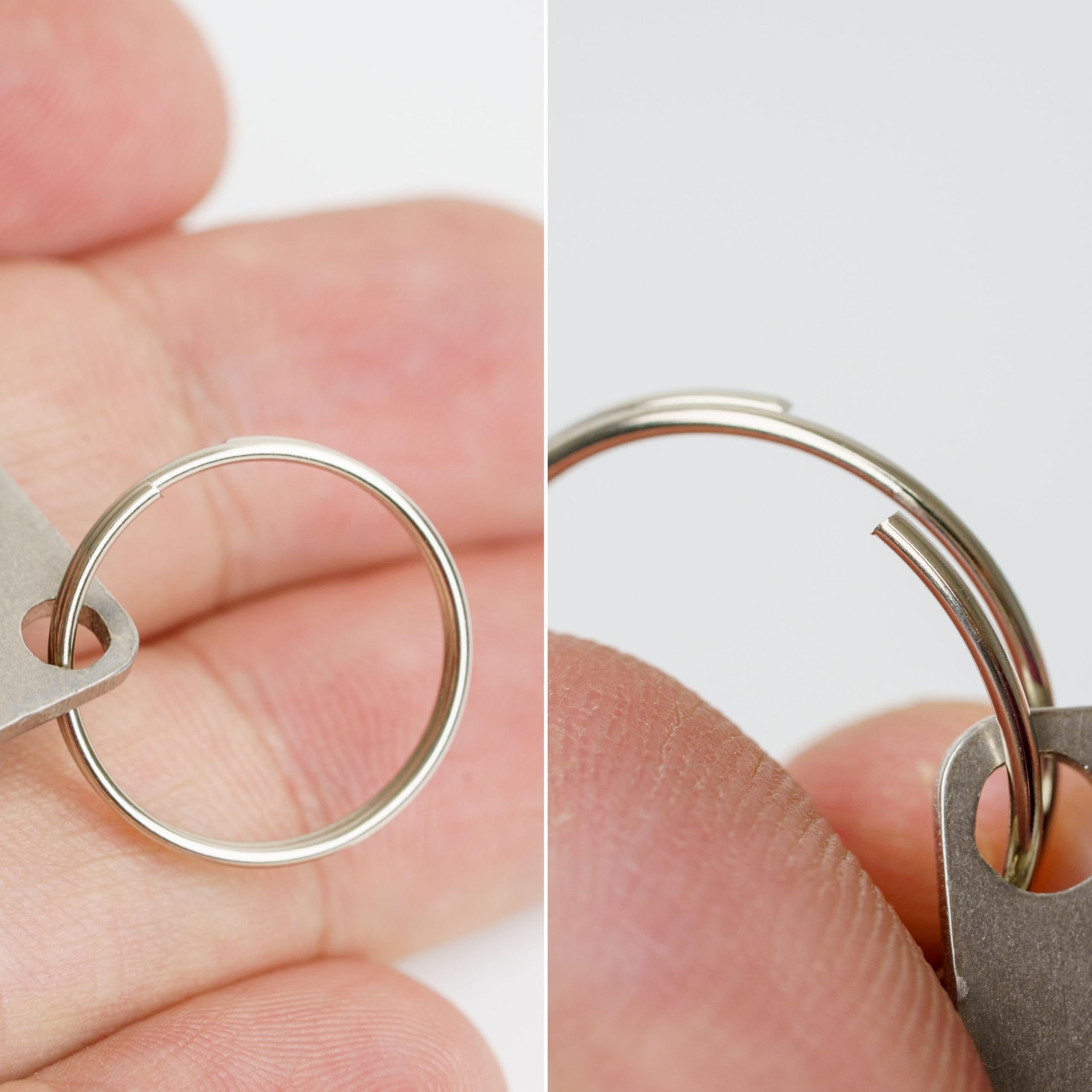 100 Anelli Portachiavi In Acciaio Inox 20mm - Robusti, Antiruggine, Per Chiavi O Fai Da Te (Argento) - Foto 7