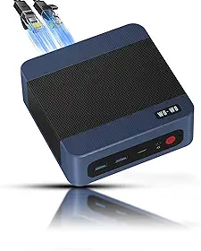 wo-we Mini PC P8 AMD Ryzen 5 7640HS (Max 5.0GHz) 6C/12T PC para jogos, 32GB DDR5 RAM 1TB PCIe4.0 SSD, USB4 suporta 8K, Dual 2.5GbE LAN WIFI6E/BT5.2, HDMI, DP, Radeon 760M Micro PC, negócios, casa