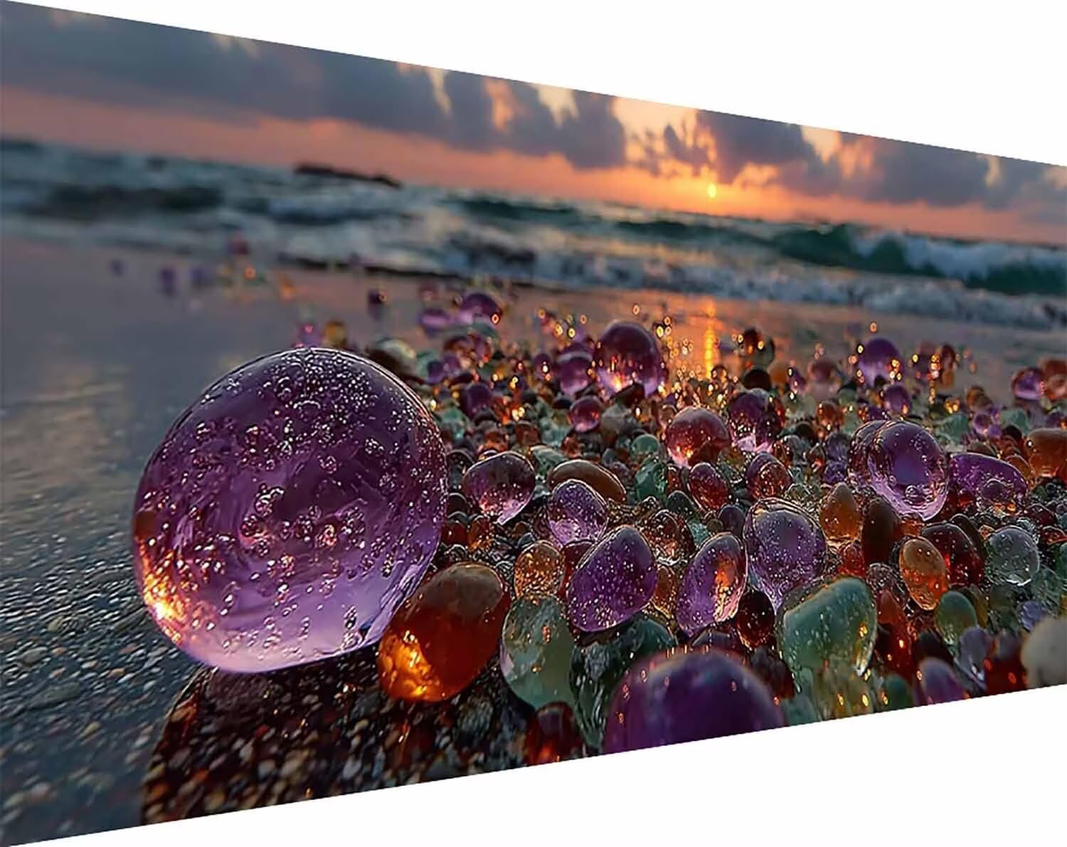 Plażowe zestawy do sztuki diamentowej dla dorosłych, malarstwo diamentowe, kamień, kryształ, zestawy artystyczne dla dzieci, początkujących, 5D, pełne wiercenie, kwadratowe, klejnot, kropki, stras