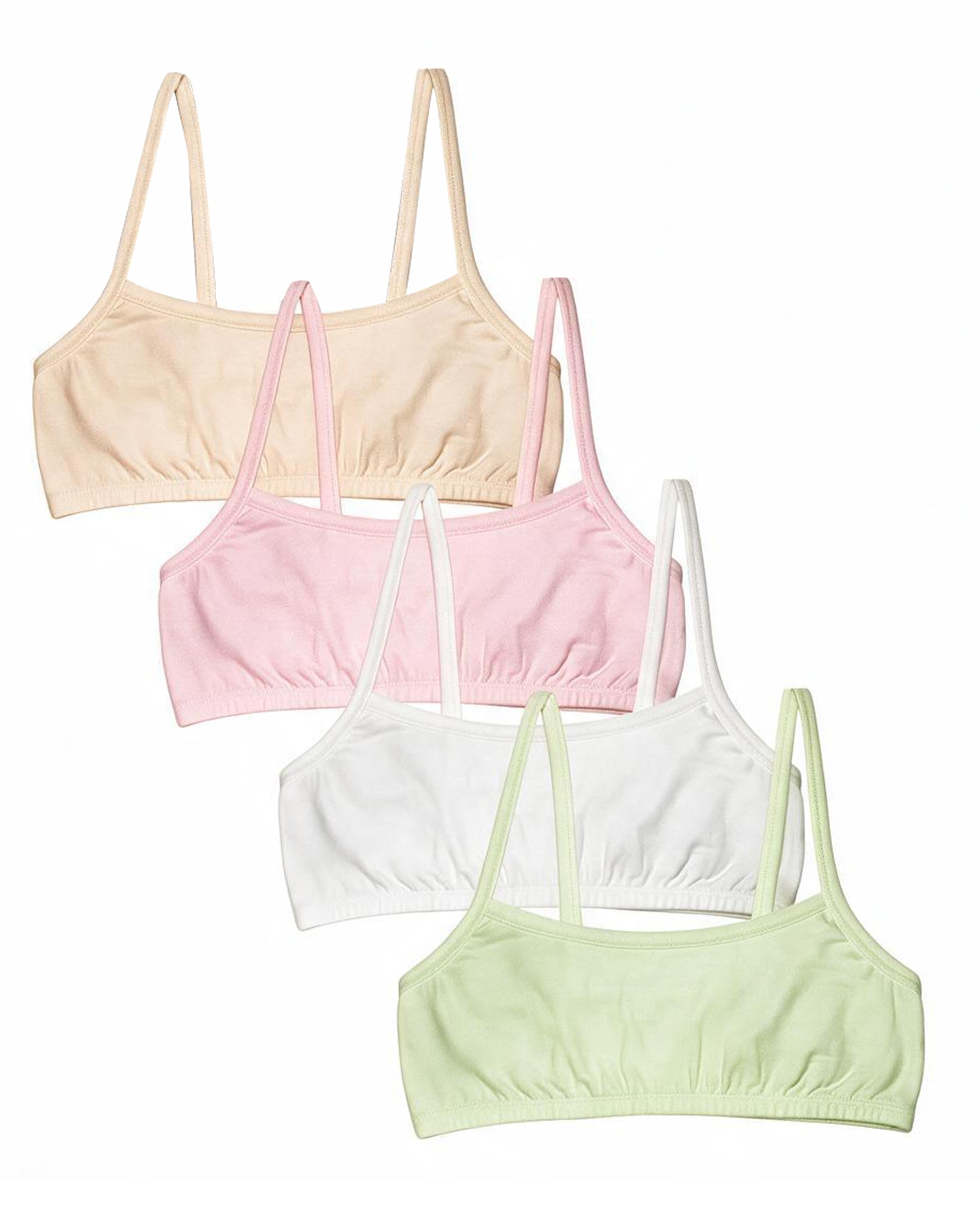 Fruit of the Loom Girl's Cotton Stretch Cami Training Bra Multi-Pack