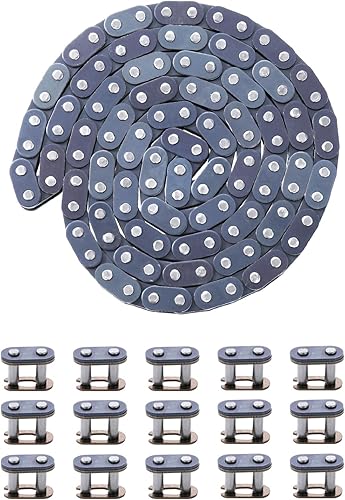 KAMIER Cadena de transmisión T8F, 134 eslabones resistentes para 49 cc, 50 cc, 2 tiempos, GB Syx Moto Holeshot Metotec Xtreme X-pro SSR Coolster