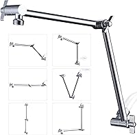 G-Promise 18 Inch Solid Brass Shower Head Extension Arm - Adjustable Height & Angle for All Users, Chrome Finish