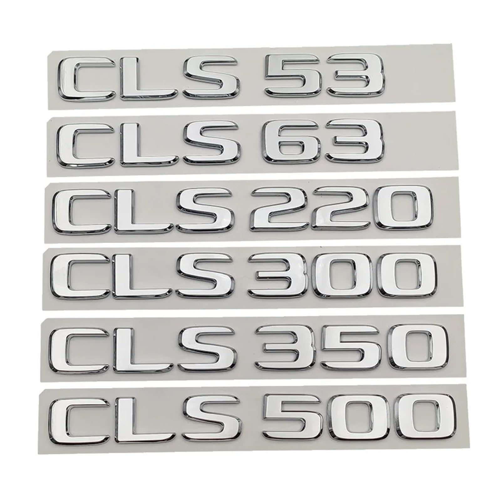 ABS Black Letters Car Trunk Badge CLS 53 63 220 250 260 300 320 350 400 450 500 Emblem Logo Compatible with W218 W219 Accessories(Chrome,CLS320)