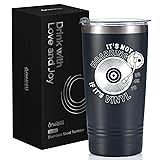 Gifts for Vinyl Record Lovers, Vacuum Insulated Tumbler 20oz With Lid and Straw, Unique Gifts for Vinyl Lovers - It's Not Hoarding If It's Vinyl