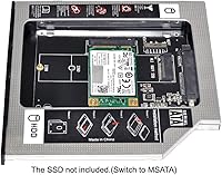 Vista 8 de NFHK MSATA NGFF B/M-Key SSD a Slimline SATA 13Pin Caddy Case para 0.374 in Universal Laptop CD/DVD-ROM Optical Bay