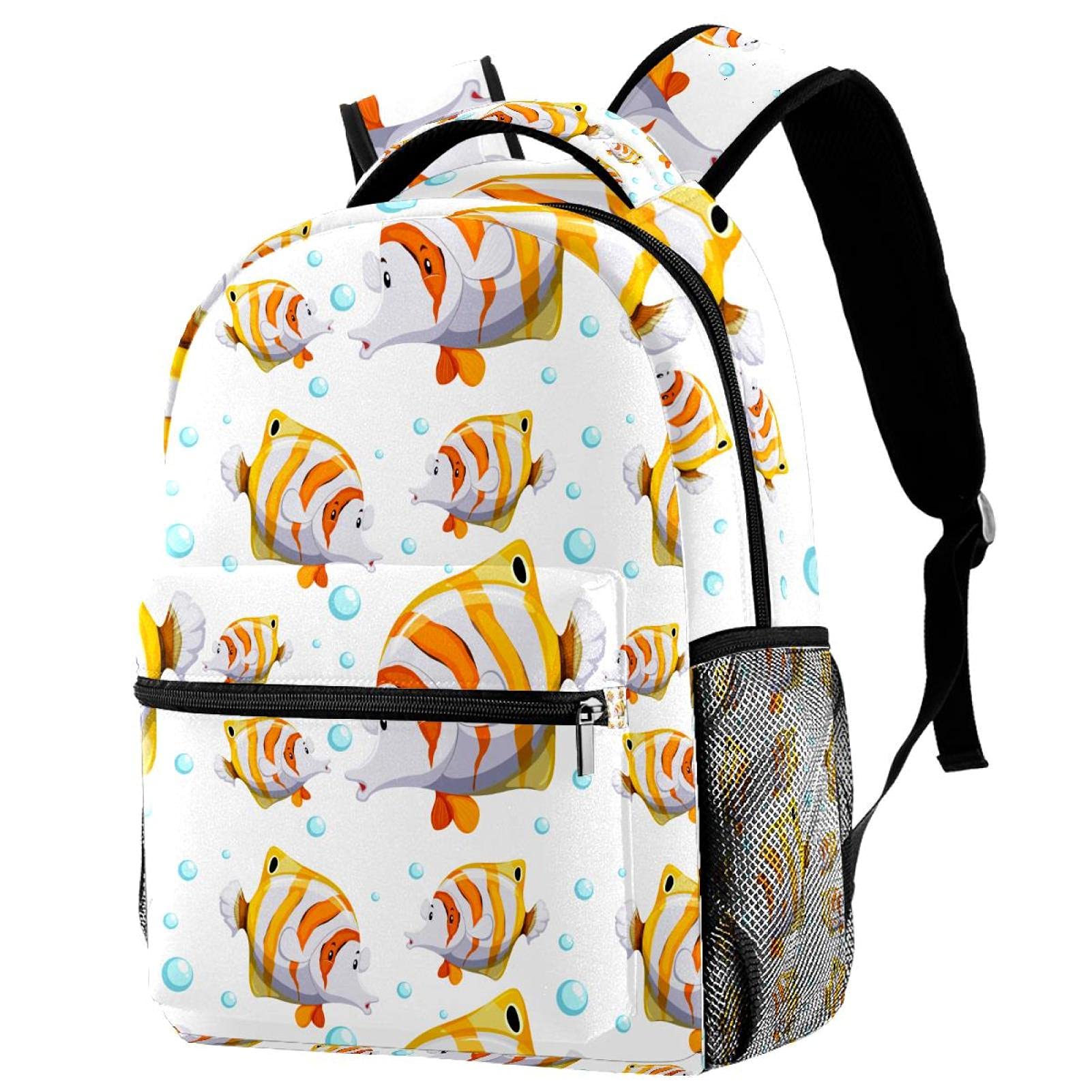 Sac à dos de musique grande capacité au design imprimé noir et blanc - 7