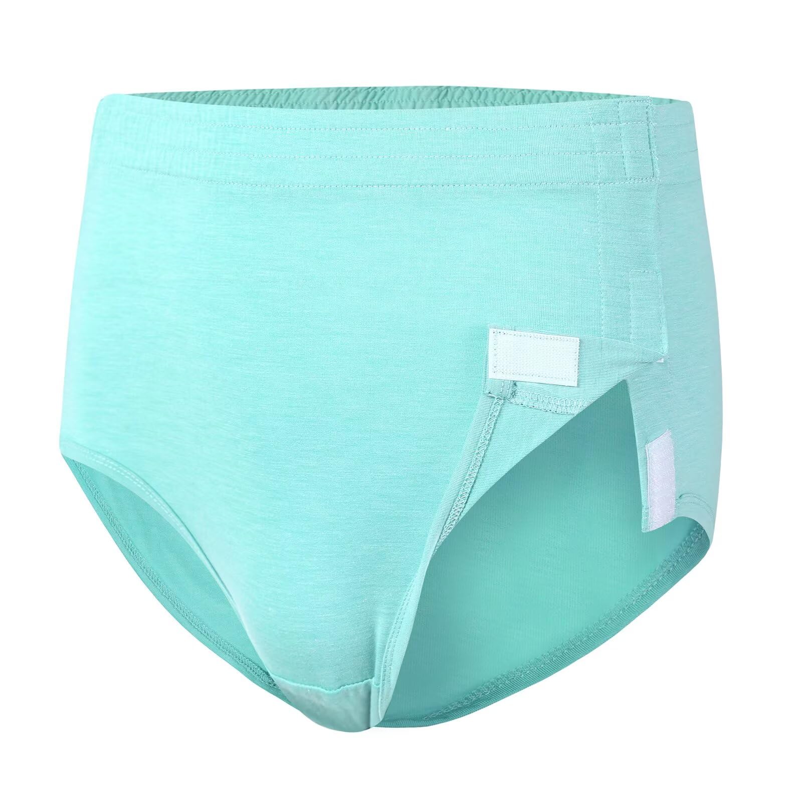 Landofgenie Tear-Away Pants with Hook & Loop Closure, Easy Care Underwear for Seniors & Bedridden Patients