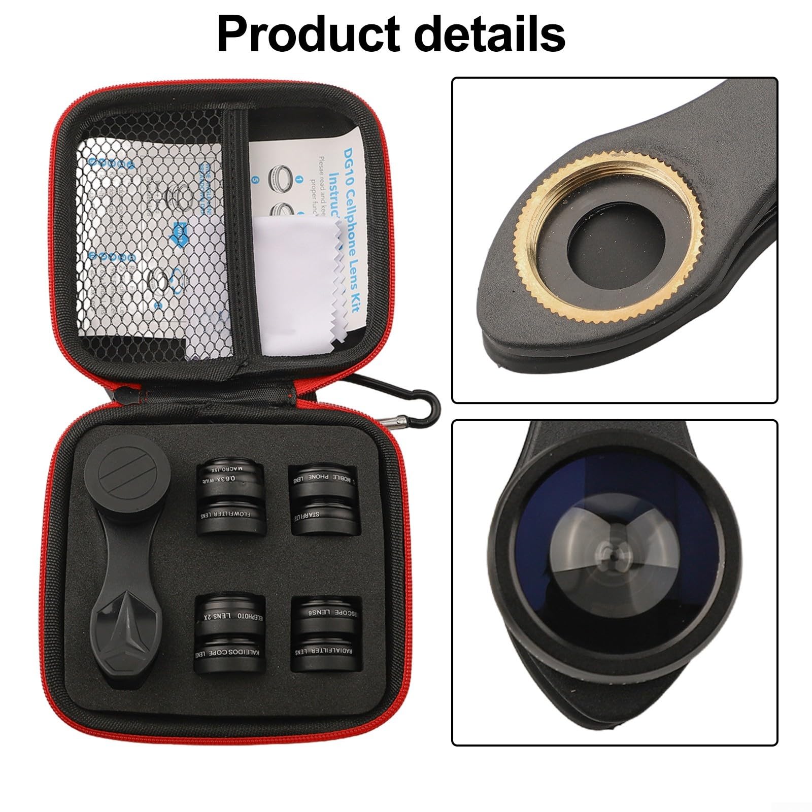 Set di lenti professionali per telefoni cellulari, con teleobiettivo grandangolare Fisheye e filtro a stella