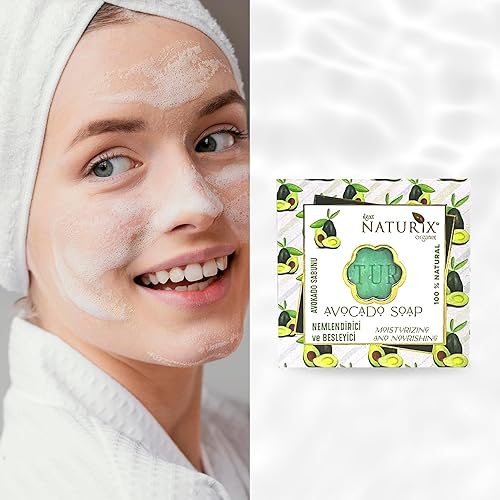 Miniatura 6 de LIMOPA Jabón de barra orgánico de aguacate hecho de aceite natural  Lavado de baño para el cabello, manos, cara, cuerpo  Champú limpiador para el