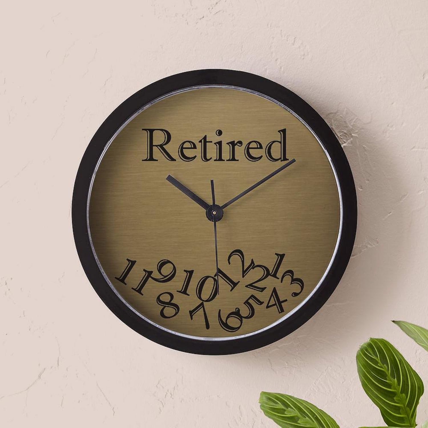 CafePress Fallen Numbers Retirement 10" Wall Clock for Livingroom, Kitchen, or Office