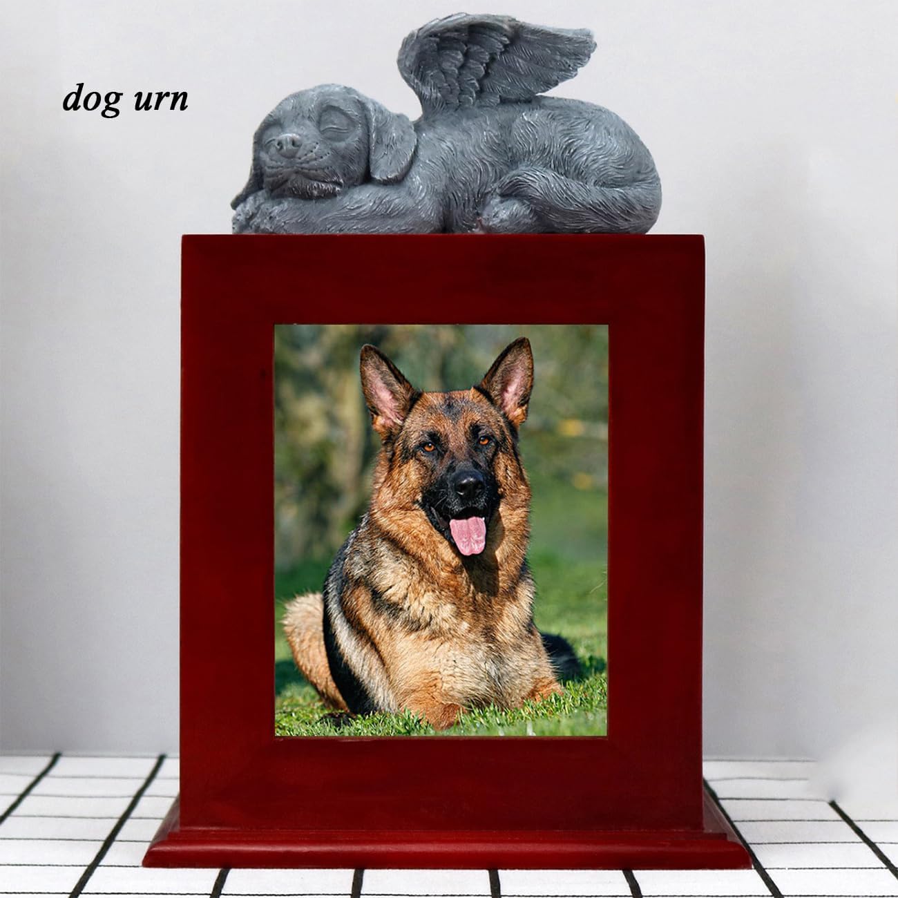 Pet Urns for Dogs, Pet Memorial Keepsake Urns with Photo Frame and Puppy Statue, Unique Design Sturdy and Lovely Styling, for The Perfect Memorial Remembrance and Resting Place