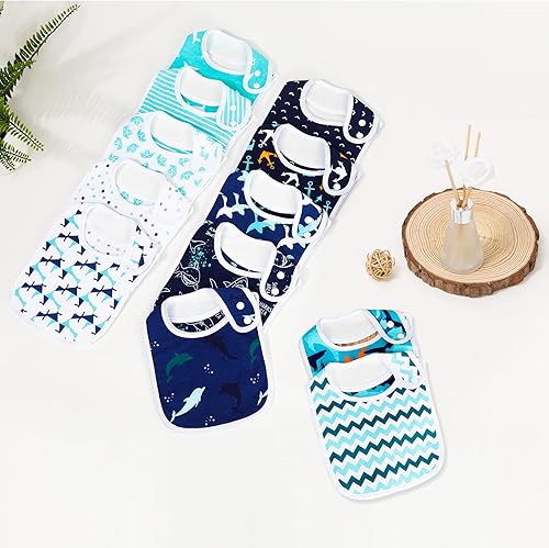 Miniatura 7 de Baberos suaves y absorbentes de algodón orgánico bandana baberos para niños y niñas recién nacidos 0-36 meses