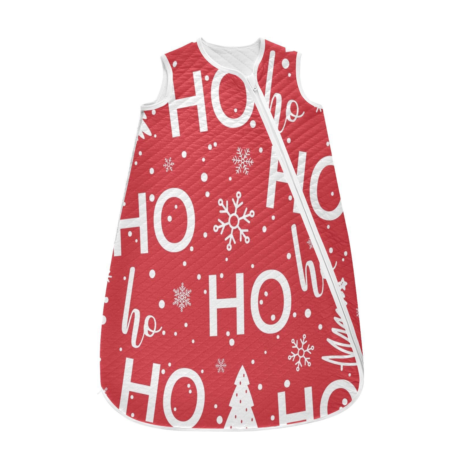 Kigai Merry Christmas Baby Sleep Sack Wearable Blanket Sleeping Bag 2-Way Zipper Soft Swaddle Transition Sack