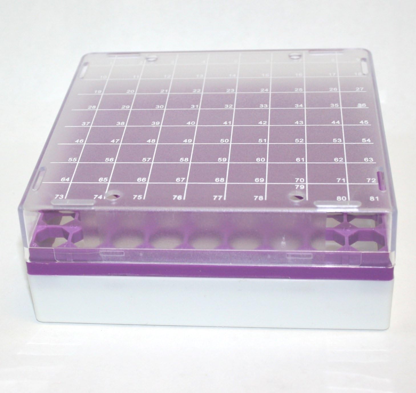 81-well 2'' Plastic Freezer Boxes, 50/cs