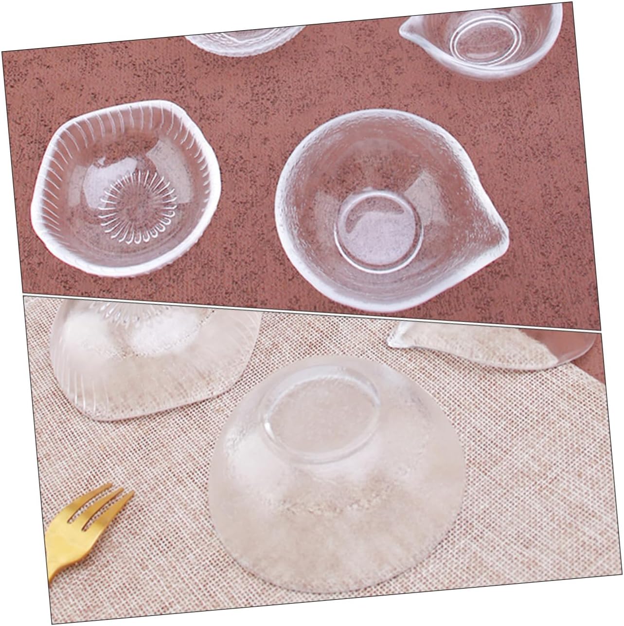 4pcs Glass Sauce Dipping Dish for Soy Sauce Ketchup Party