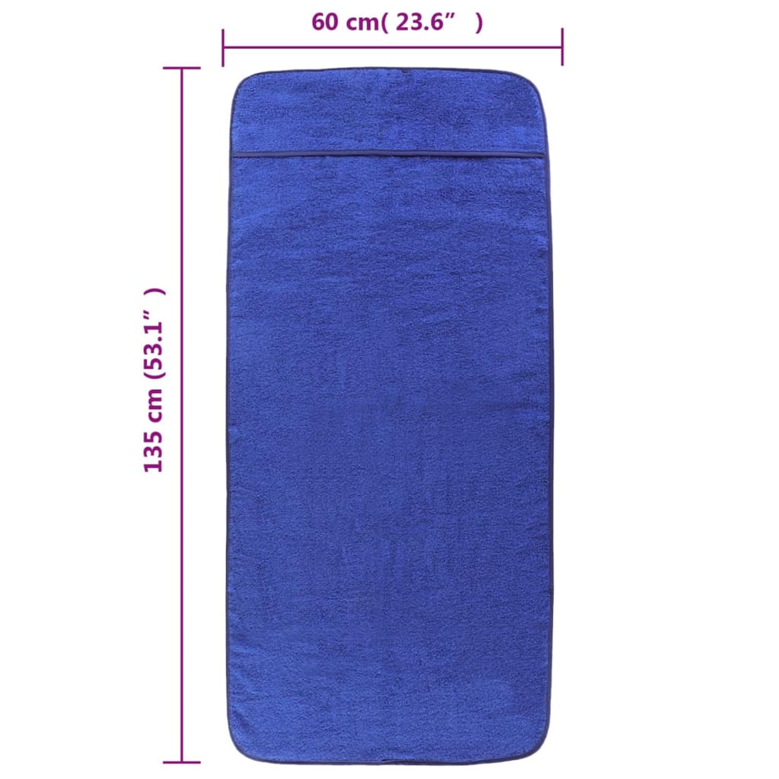 Telo Mare microfibra – leggero, fine e ad asciugatura rapida - Asciugamano Microfibra Grande - telo mare XXL - 100% riciclato,Asciugamani da Spiaggia 4pz Blu Reale 60x135 cm Tessuto 400 GSM