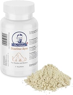 DiarDoc Zym von Dr. Hölter - Pankreasenzyme, Verdauungsenzyme für Hunde bei Darmprobleme und bei Futterunverträglichkeiten/Futtermittelallergien (40g DiarDoc Zym Pulver)