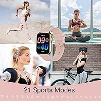 Vista 8 de Holiday Relojes inteligentes para mujer (respuesta/hacer llamadas), pantalla táctil completa de 1.7 pulgadas, monitor de frecuencia cardíaca