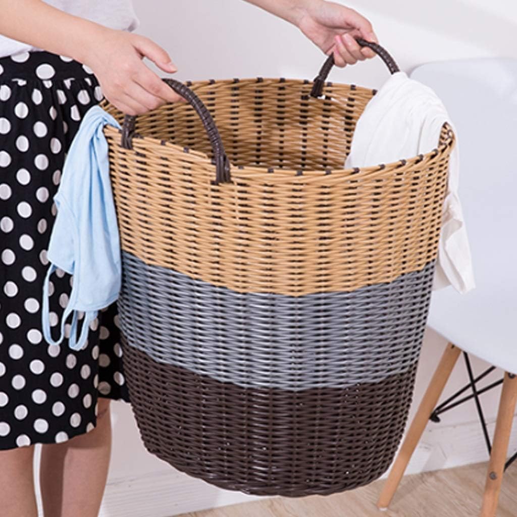 Storage Basket LQ Plastic Hamper Dirty Clothes Clothing Basket Bathroom Put Toy Box Laundry Bucket (Size : Style Two) ()