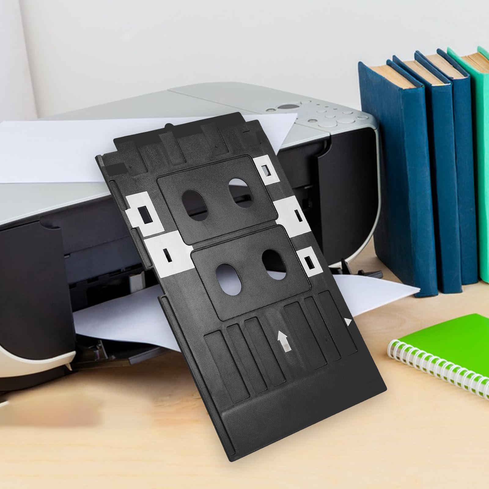 Tofficu Bandeja para Impresora De Tarjetas De Identificación 2 Unidades Bandeja Resistente PVC con Ranura para Impresión Profesional para Oficina Escuela