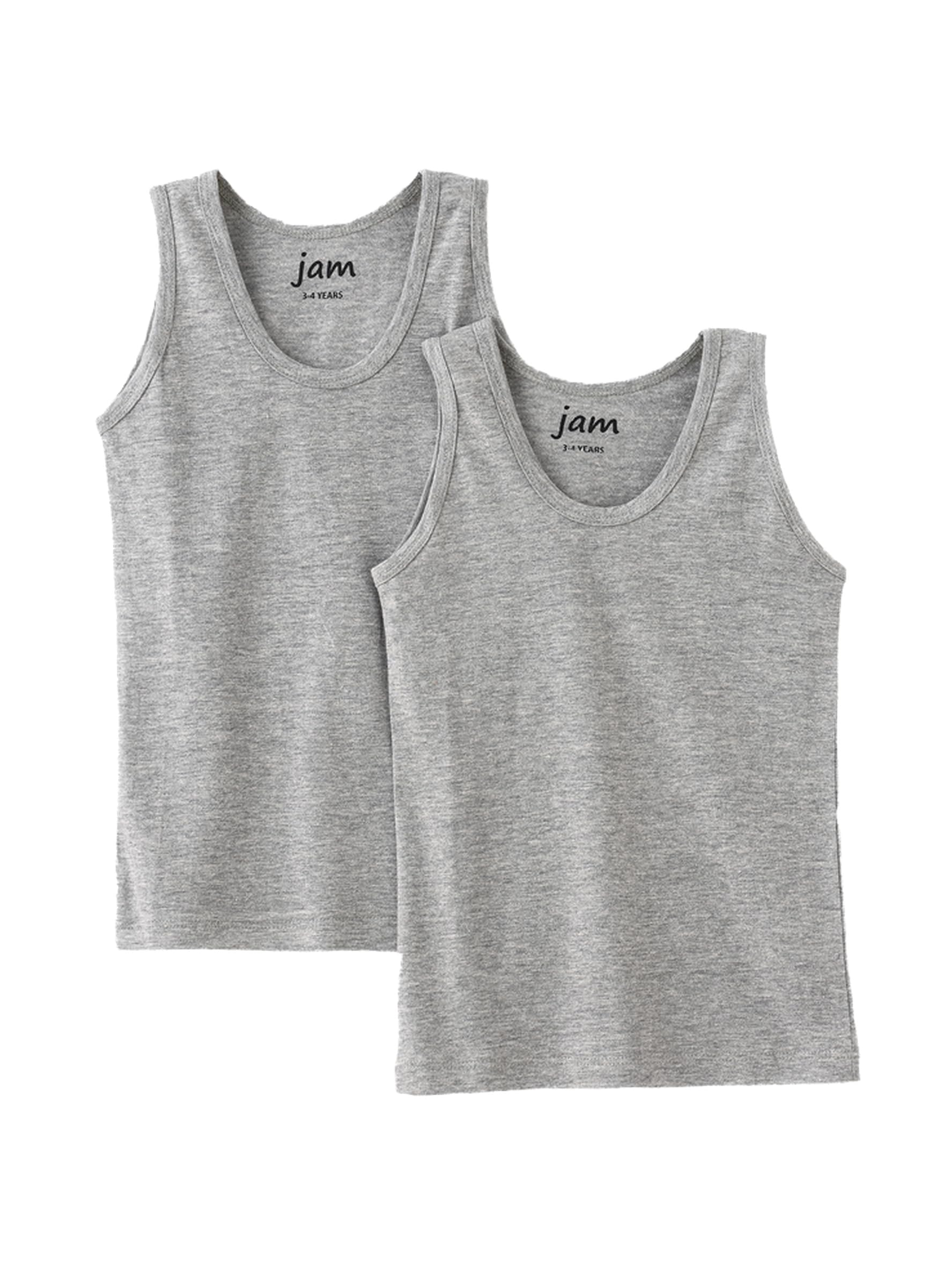 Boys 2 Pack Vests 100% Cotton, Soft And Breathable Sleeveless Undershirts