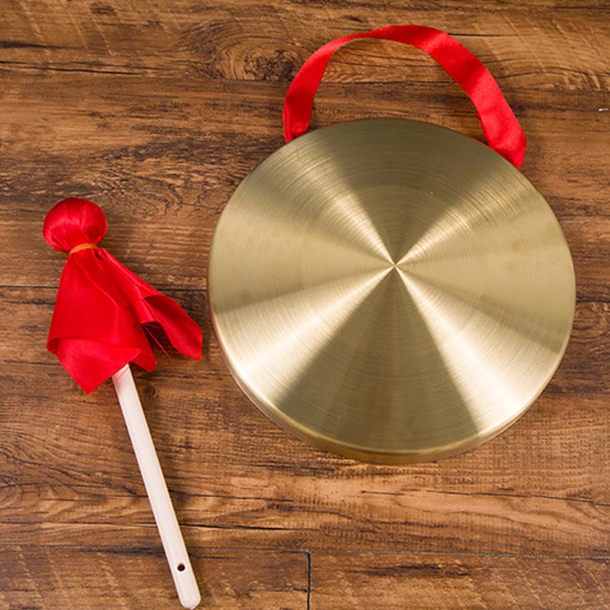 Gorise Gong Chino De 15 Cm Con Mazo. Instrumento De Percusión Tradicional Para Orquesta, Iglesia, Ópera, Platillos Hechos a Mano Con Cuerda De Algodón, Aleación De Latón Engrosada