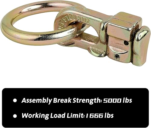 Miniatura 3 de Accesorios de amarre de doble perno con riel en L y anillo en O, uso con rieles en L en camiones, furgonetas, remolques para crear puntos de anclaje