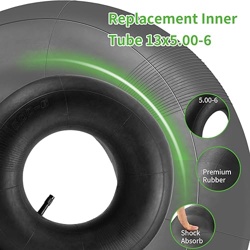 Miniatura 44 de Tubos interiores de 4.80/4.00-8 pulgadas, paquete de 2 tubos interiores de repuesto resistentes de 4.80 4.00-8/480/400-8 con vástago de válvula