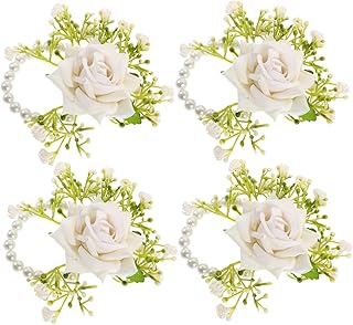 VILLCASE 4 Unidades De Corpete De Pulso De Noiva Pulseira De Corpete De Flores Suprimentos De Corpete De Casamento Decorações De Pulseira De Noiva Corpete De Flores Baile De