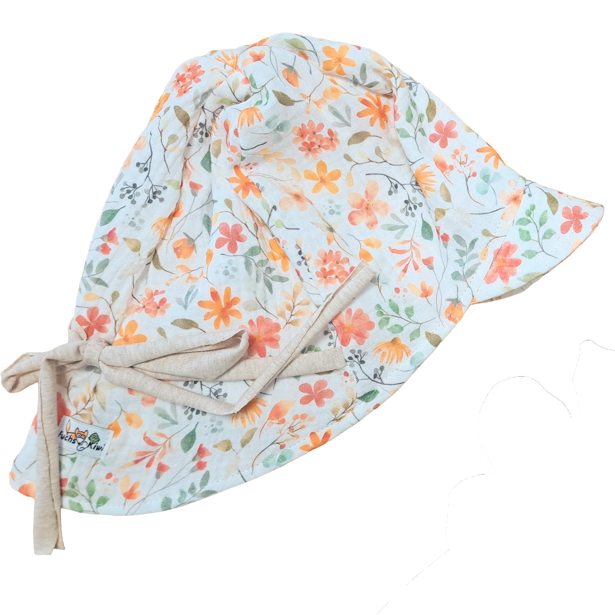 Fuchs & Kiwi Cappello estivo per neonato in mussola – Protezione UV 50+ & traspirante – Cresce insieme – 100% cotone – Oeko-Tex – Cappello da sole per bambini – fatto a mano a Berlino