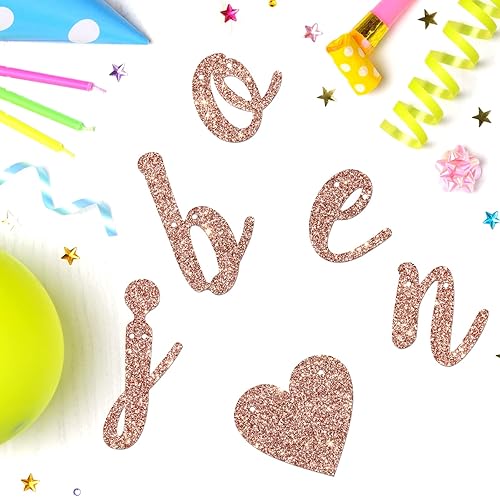 Miniatura 3 de Helewilk Pancarta de bonjour Bebe con purpurina de oro rosa, tema francés, decoración de fiesta de primer cumpleaños, letrero de bienvenida para