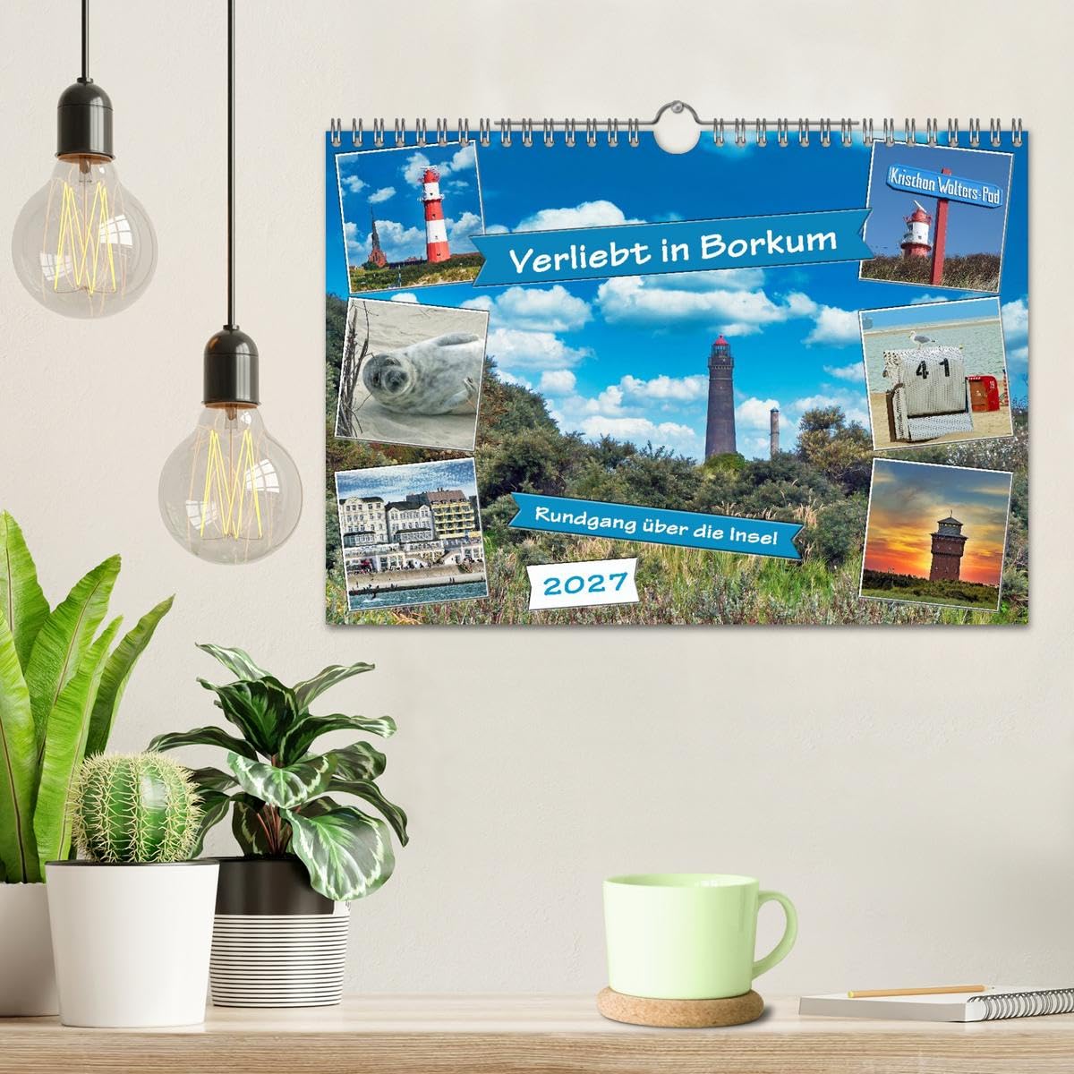 Verliebt in Borkum (Wandkalender 2027 DIN A4 quer), CALVENDO Monatskalender: Die bezaubernde Insel, die größte deutsche Nordseeinsel, die jedem etwas zu bieten hat. (CALVENDO Orte)