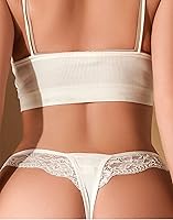 Vista 2 de Ropa interior para mujer, tangas de encaje floral, bragas de cintura media