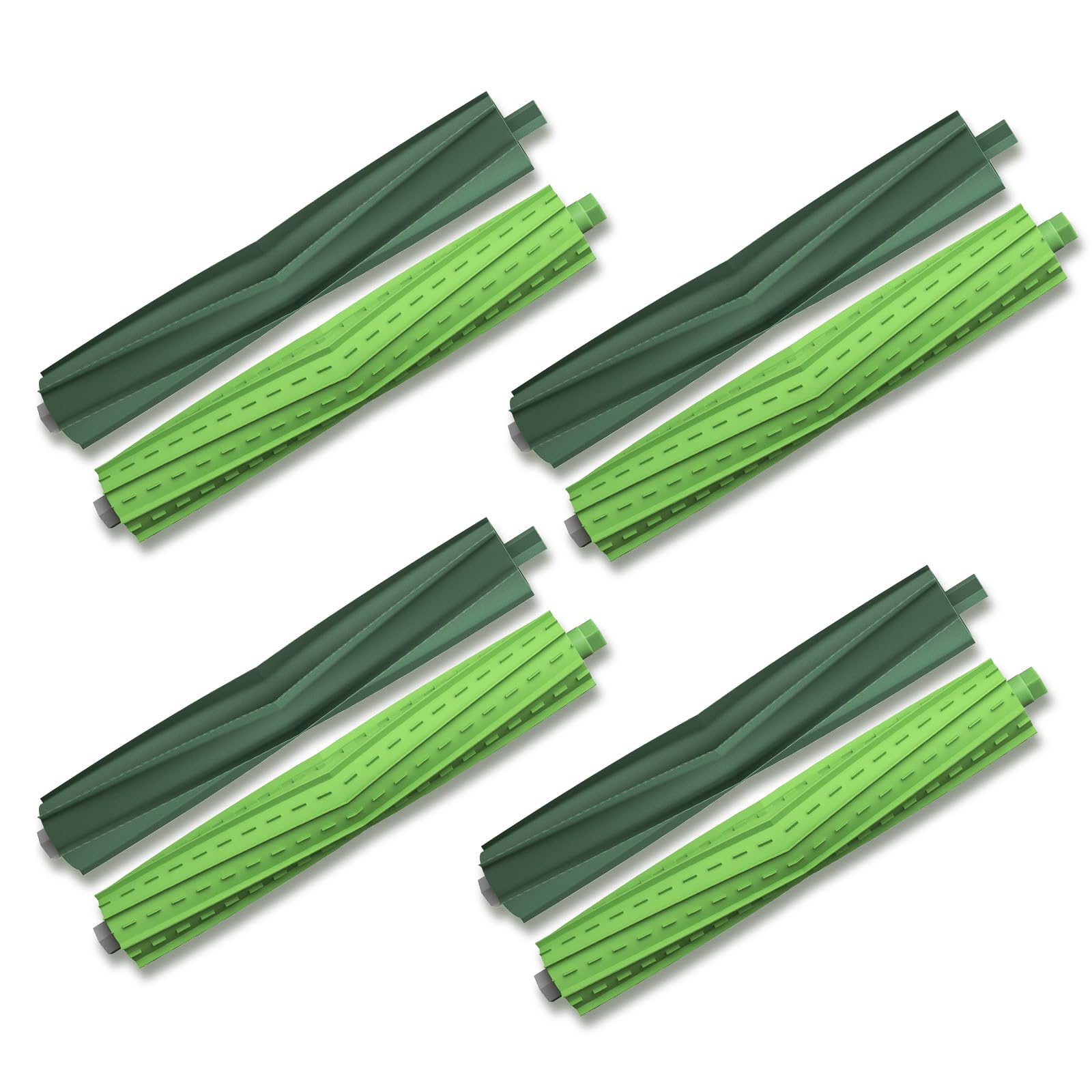 Multi-Surface Rubber Brushes Compatible with I-Robot Room-Ba E and J Series I3 I3+ I7 I7+ I6+ I8+ Plus I1 I1+ E5 E6 E7 J7 (7150) J7+ (7550) J8 J8+ J9+ Combo J9+ Vacuum Cleaner Replacement Roller Brushes Set of 4