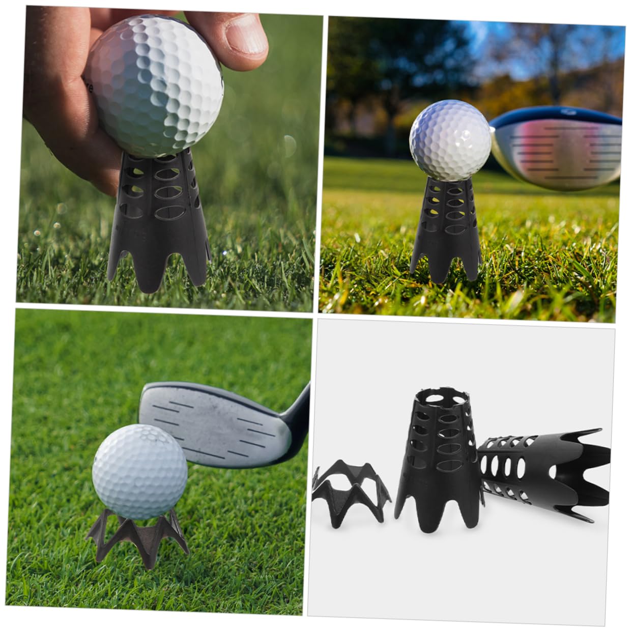 GALPADA Soporte De Golf Tees De Golf Novedad Tees De Golf De Abedul Juego Golf Profesional Golf Práctico Tees De Golf Altos Tees para De Golf Polipropileno Black