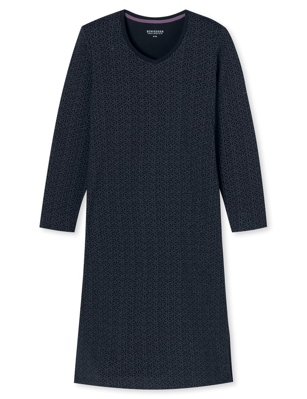 Schiesser Koszula nocna Kobiety Koszula nocna z długim rękawem miękka bawełna 110 cm - Comfort Essentials