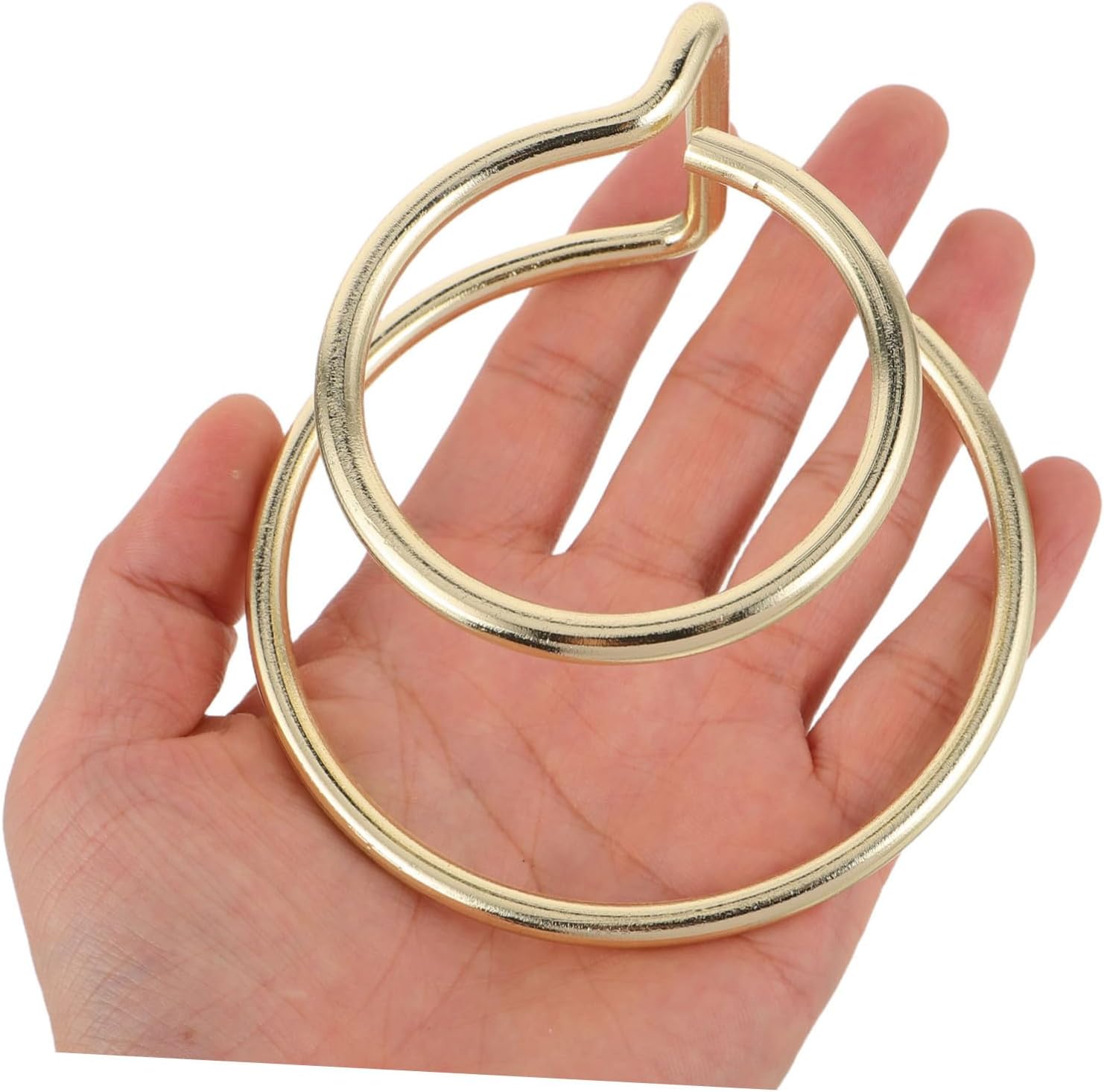 2pcs Metal Double Ring Crystal Sphere Display Holder Stand