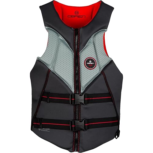 O'Brien Mens Aviator USCGA Neoprene High Performance Life Jakcet for Skiing, Surfing, Wakeboard & PWC